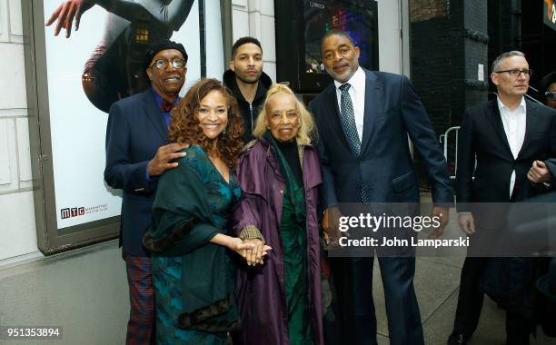 Debbie Allen,Vivian Ayers, Norm Nixon and guests attend "Saint Joan" Broadway Opening Night at Samuel J. Friedman Theatre on April 25, 2018 in New...