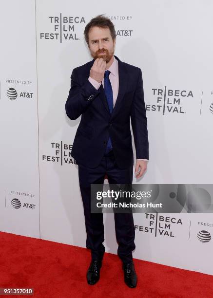 Sam Rockwell attends the Screening of "Woman Walks Ahead" - 2018 Tribeca Film Festival at BMCC Tribeca PAC on April 25, 2018 in New York City.