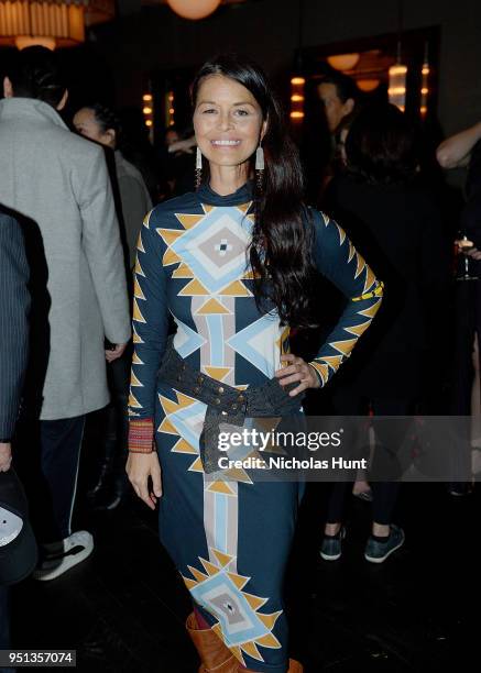 Rulan Tangen attends 2018 Tribeca Film Festival After-Party For Woman Walks Ahead, Hosted By AT&T & Direct TV At American Cut at American Cut on...