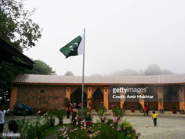 pakistan flag waving - markhor stock-fotos und bilder