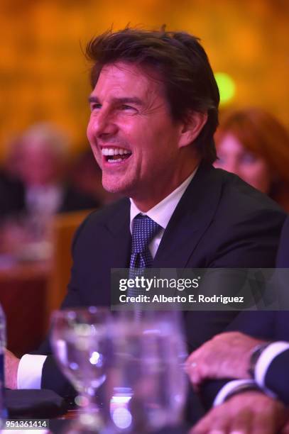 Pioneer of the Year award recipient Tom Cruise attends the 2018 Will Rogers "Pioneer of the Year" Dinner Honoring Tom Cruise at Caesars Palace during...