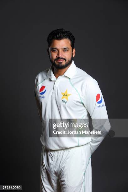 Azhar Ali poses for a portrait during the Pakistan Headshot Session at The Spitfire Ground on April 25, 2018 in Canterbury, England.
