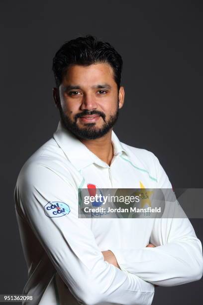 Azhar Ali poses for a portrait during the Pakistan Headshot Session at The Spitfire Ground on April 25, 2018 in Canterbury, England.