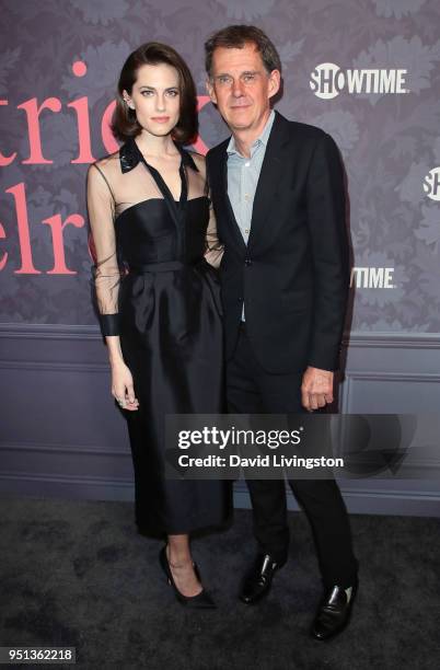 Actress Allison Williams and executive producer Michael Jackson attend the premiere of Showtime's "Patrick Melrose" at Linwood Dunn Theater on April...