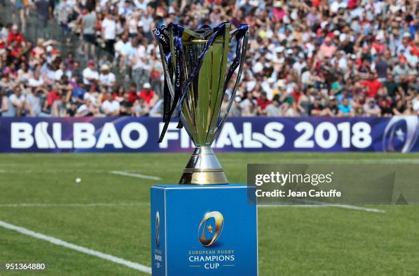 Illustration of the Champions Cup trophy, Star Cup, during the EPCR European Rugby Champions Cup semi-final match between Racing 92 and Munster Rugby...
