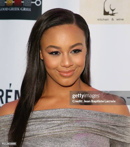 Nia Sioux attends the National Academy of Television Arts & Sciences' 2018 Daytime Emmy Nominee Reception at The Hollywood Museum on April 25, 2018...