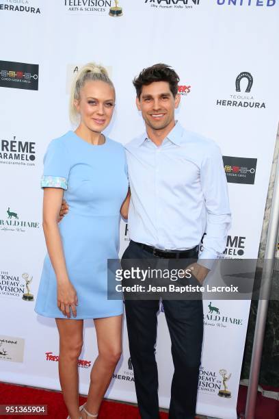 Melissa Ordway and Justin Gaston attend the National Academy of Television Arts & Sciences' 2018 Daytime Emmy Nominee Reception at The Hollywood...