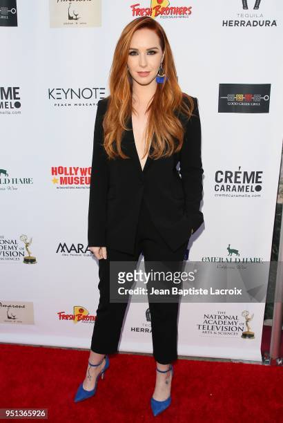 Camryn Grimes attends the National Academy of Television Arts & Sciences' 2018 Daytime Emmy Nominee Reception at The Hollywood Museum on April 25,...