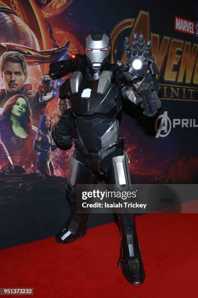 Cosplayers arrive at the Canadian Premiere Of "Avengers: Infinity War" at Scotiabank Theatre on April 25, 2018 in Toronto, Canada.