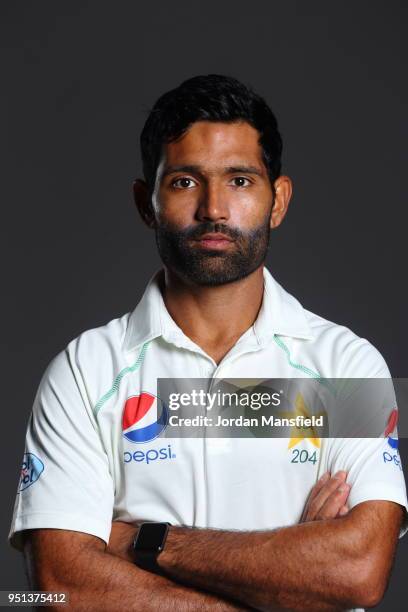 Asad Shafiq poses for a portrait during the Pakistan Headshot Session at The Spitfire Ground on April 25, 2018 in Canterbury, England.