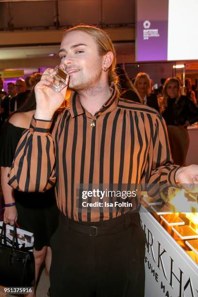 Influencer Jack Strify during the after show party of Duftstars at Flughafen Tempelhof on April 25, 2018 in Berlin, Germany.