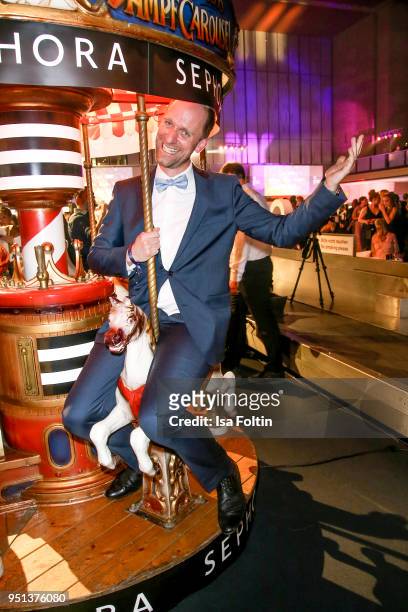 German actor Daniel Termann during the after show party of Duftstars at Flughafen Tempelhof on April 25, 2018 in Berlin, Germany.