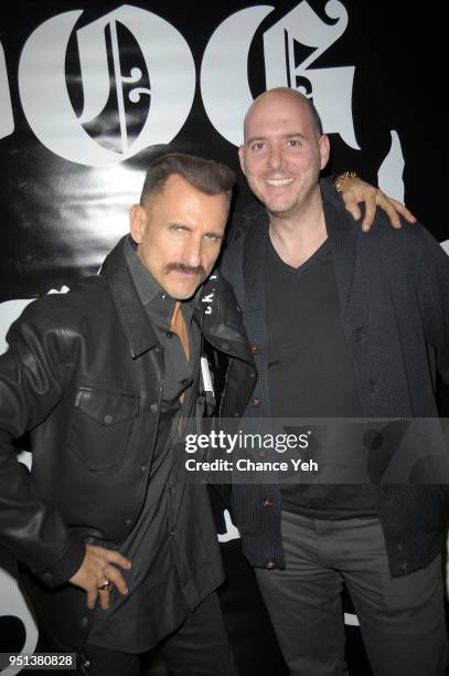 Wass Stevens and Sean Rose attend "Not Tonight Bro" video release at Goldbar on April 25, 2018 in New York City.