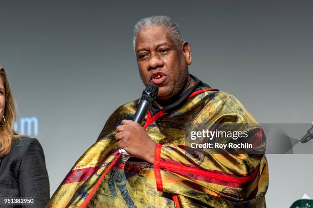 Andre Leon Talley attends "The Gospel According To Andre" premiere and Q&A at BMCC Tribeca PAC on April 25, 2018 in New York City.