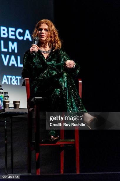 Sandra Bernhard attends "The Gospel According To Andre" premiere and Q&A at BMCC Tribeca PAC on April 25, 2018 in New York City.