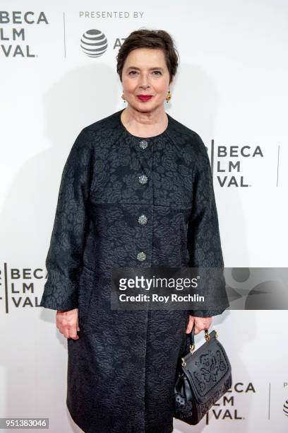 Isabella Rossellini attends "The Gospel According To Andre" premiere and Q&A at BMCC Tribeca PAC on April 25, 2018 in New York City.
