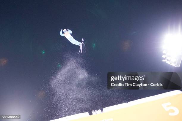 Mac Bohonnon of the United States in action during the Freestyle Skiing - Men's Aerials Qualification at Phoenix Snow Park on February17, 2018 in...