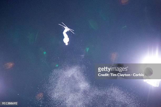 Mac Bohonnon of the United States in action during the Freestyle Skiing - Men's Aerials Qualification at Phoenix Snow Park on February17, 2018 in...