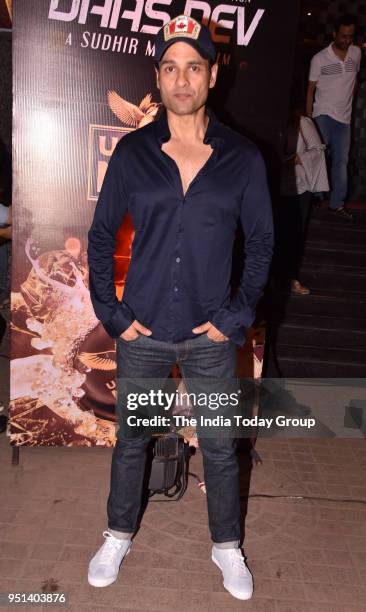 Rohit Roy at the premiere of the film Daasdev at PVR ECX in Mumbai.