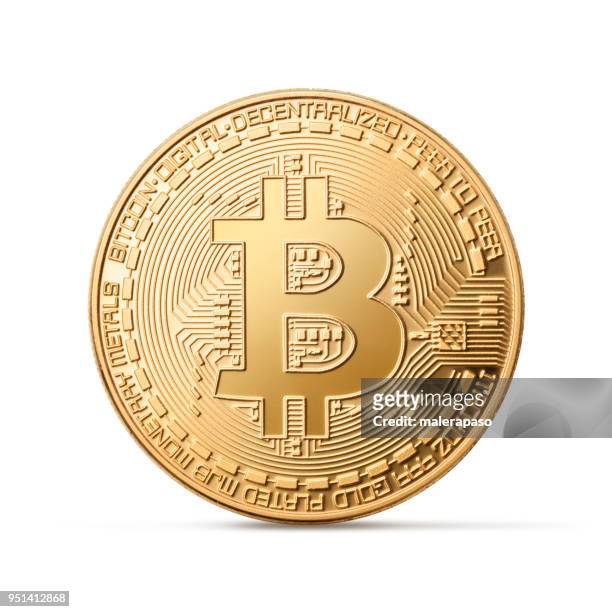 bitcoin on white background - bitcoin stock pictures, royalty-free photos & images