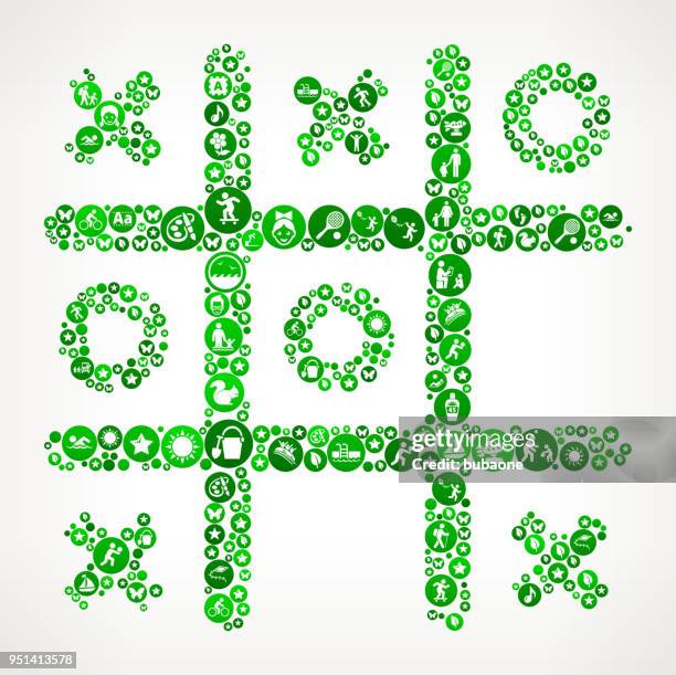 tic tac toe summer camp fun - tic tac toe outside stock illustrations