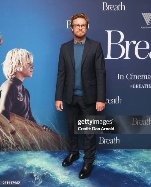 Simon Baker attends the Breath Sydney Red Carpet Premiere at The Ritz Cinema on April 26, 2018 in Sydney, Australia.