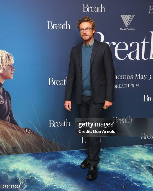 Simon Baker attends the Breath Sydney Red Carpet Premiere at The Ritz Cinema on April 26, 2018 in Sydney, Australia.