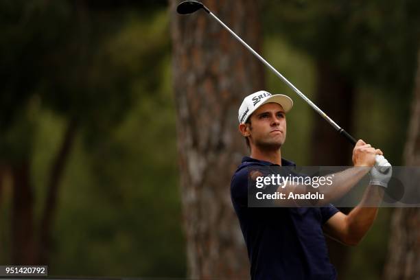 Spanish golfer Adria Arnaus in action during the first day of the Turkish Airlines Challenge Tournament, Turkish leg of European Challenge Tour, in...