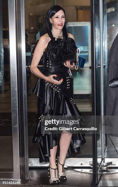 Author, writer and actress Jill Kargman is seen arriving to the Brooks Brothers Bicentennial Celebration at Jazz at Lincoln Center on April 25, 2018...