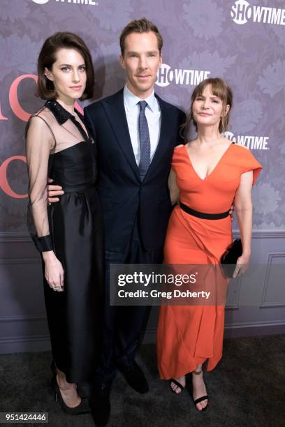 Allison Williams, Benedict Cumberbatch and Jennifer Jason Leigh attend the "Patrick Melrose" Series Premiere at Linwood Dunn Theater on April 25,...