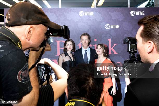 Allison Williams, Benedict Cumberbatch and Jennifer Jason Leigh attend the "Patrick Melrose" Series Premiere at Linwood Dunn Theater on April 25,...