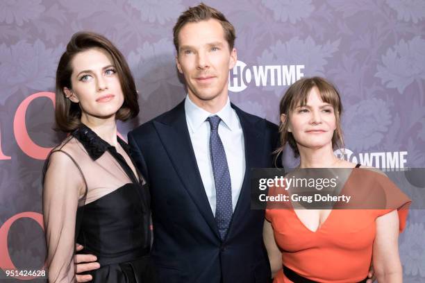 Allison Williams, Benedict Cumberbatch and Jennifer Jason Leigh attend the "Patrick Melrose" Series Premiere at Linwood Dunn Theater on April 25,...