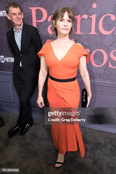 Jennifer Jason Leigh attends the "Patrick Melrose" Series Premiere at Linwood Dunn Theater on April 25, 2018 in Los Angeles, California.