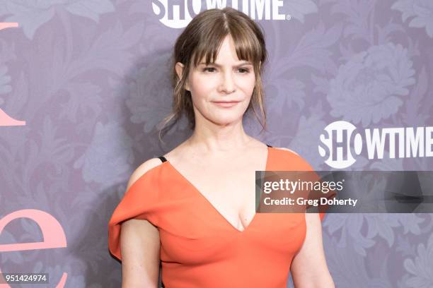 Jennifer Jason Leigh attends the "Patrick Melrose" Series Premiere at Linwood Dunn Theater on April 25, 2018 in Los Angeles, California.