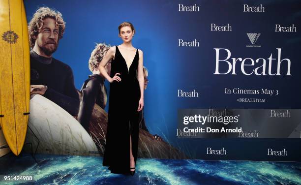 Elizabeth Debicki attends the Breath Sydney Red Carpet Premiere at The Ritz Cinema on April 26, 2018 in Sydney, Australia.