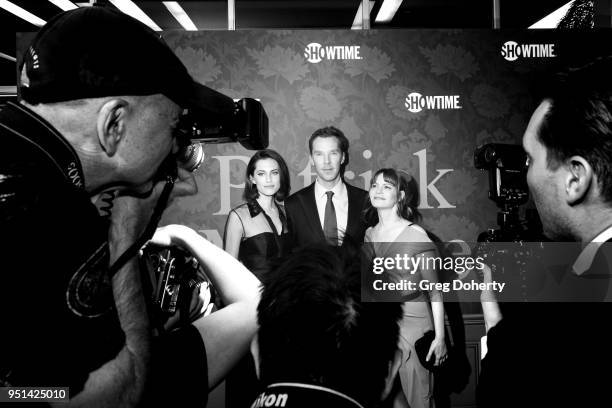 Allison Williams, Benedict Cumberbatch and Jennifer Jason Leigh attend the "Patrick Melrose" Series Premiere at Linwood Dunn Theater on April 25,...