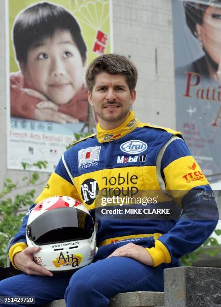 Reigning Porsche Infineon Carrera Cup Asia champion Mathew Marsh poses for a picture in the Central district of Hong Kong, 11 May 2005. Marsh is one...