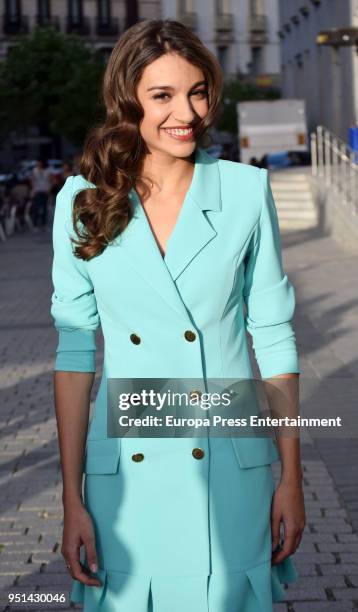 Ana Guerra is seen arriving at the ARI Awards on April 25, 2018 in Madrid, Spain.