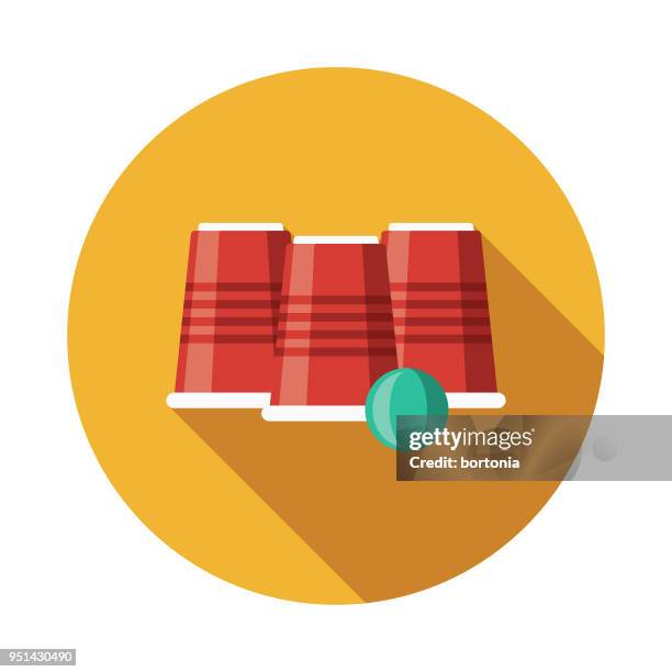 cups flat design carnival icon with side shadow - magic show stock illustrations