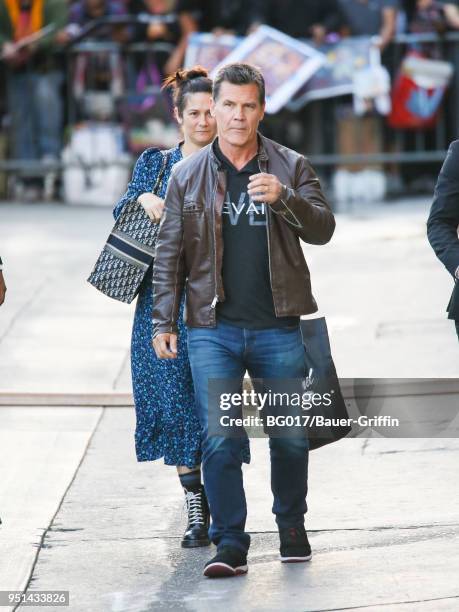 Josh Brolin is seen arriving at 'Jimmy Kimmel Live' on April 25, 2018 in Los Angeles, California.