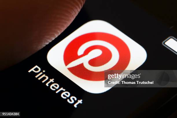 Berlin, Germany In this photo illustration the app of Pinterest is displayed on a smartphone on April 26, 2018 in Berlin, Germany.