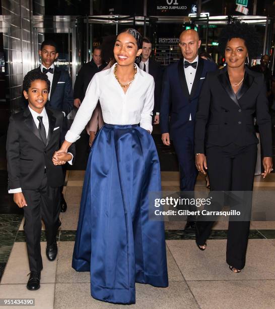 Actors Ehsan Shahidi, Sayeed Shahidi, Yara Shahidi, Cinematographer Afshin Shahidi and Keri Shahidi are seen arriving to the Brooks Brothers...