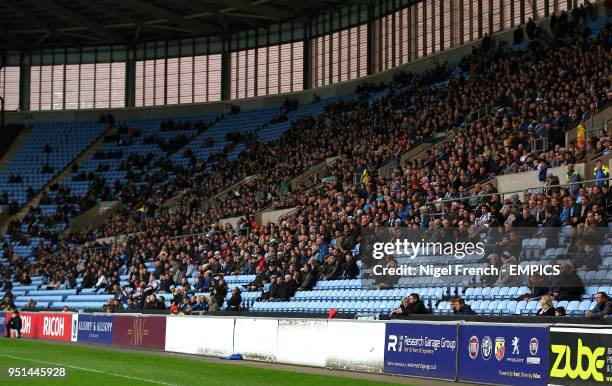 General view of Coventry City fans in the stands during the match Coventry City v Lincoln City - Sky Bet League Two - Ricoh Arena .