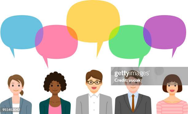 discussion - manager explaining stock illustrations