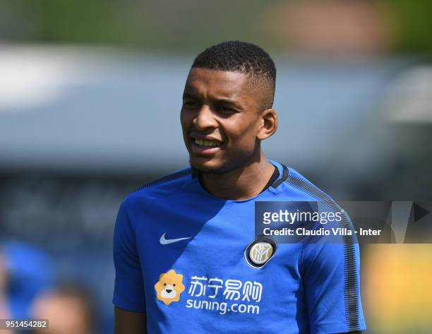 Dalbert Henrique Chagas Estevão of FC Internazionale looks on during the FC Internazionale training session at the club's training ground Suning...