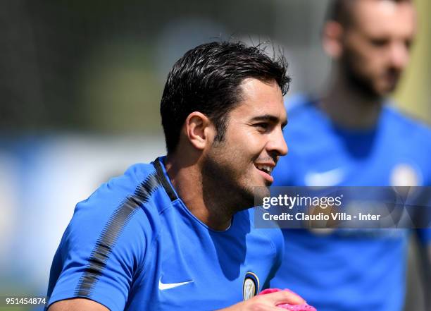 Citadin Martins Eder of FC Internazionale looks on during the FC Internazionale training session at the club's training ground Suning Training Center...