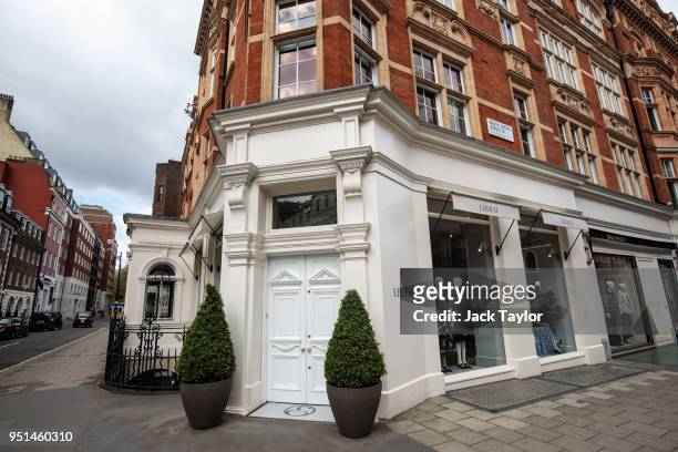 The Erdem store stands in Mayfair on April 26, 2018 in London, England. The designer for Meghan Markle's wedding dress has yet to be announced ahead...
