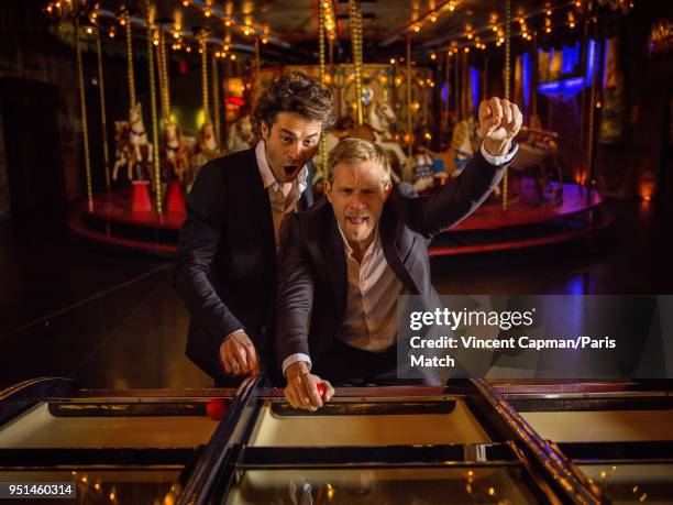 Actors Jeremie Renier and Yannick Renier are photographed for Paris Match on February 22, 2018 in Paris, France.