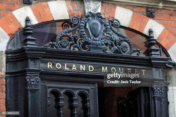 The Roland Mouret store stands in Mayfair on April 26, 2018 in London, England. The designer for Meghan Markle's wedding dress has yet to be...