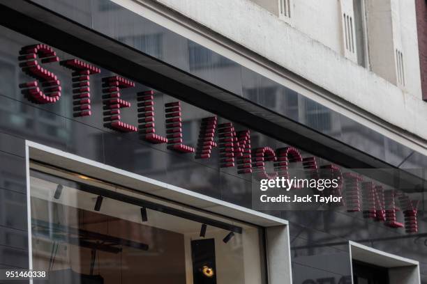 The Stella McCartney store stands in Mayfair on April 26, 2018 in London, England. The designer for Meghan Markle's wedding dress has yet to be...